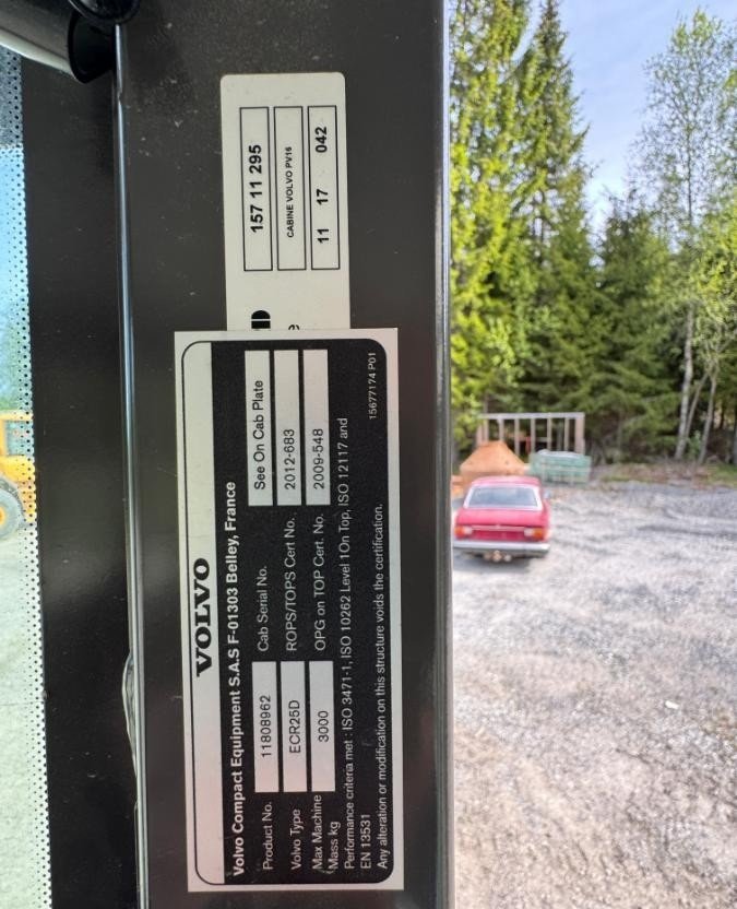 volvo ecr25d 2t7 891 h 2017