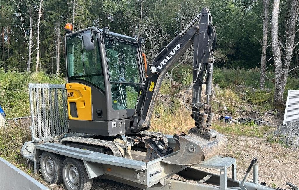 volvo ec18e + remorque brenderup mt3080 – 1t8 – 637 h – 2019